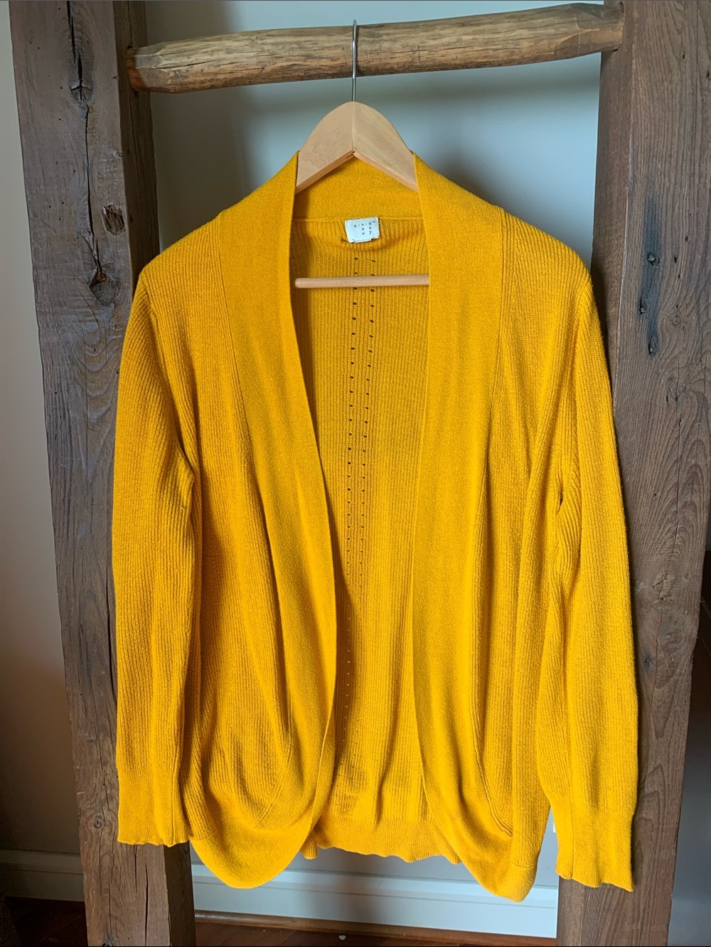 a new day Mustard Yellow Open-Front Knit Cardigan